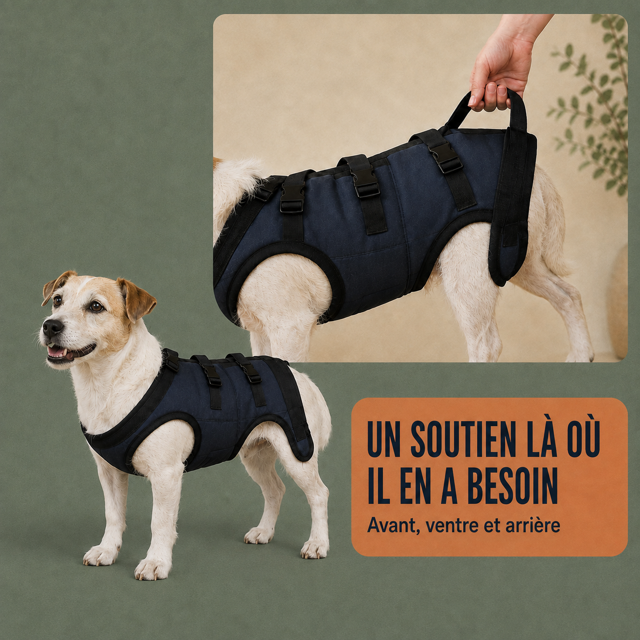 Harnais de soutien intégral pour chien – ÉlanPattes™