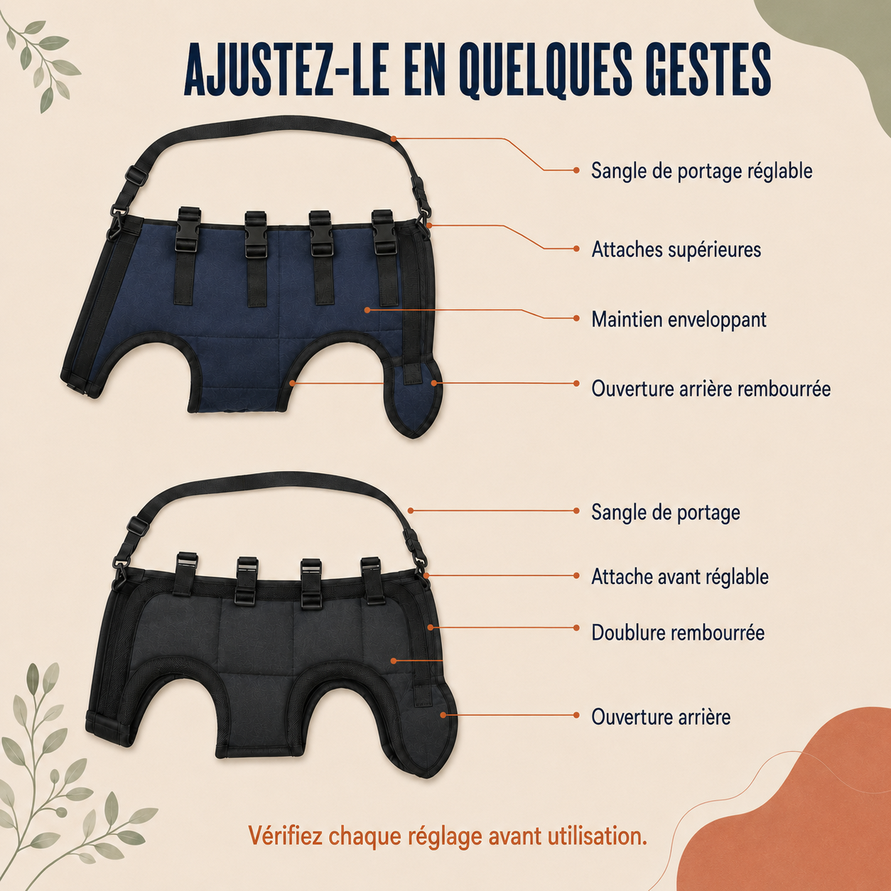 Harnais de soutien intégral pour chien – ÉlanPattes™